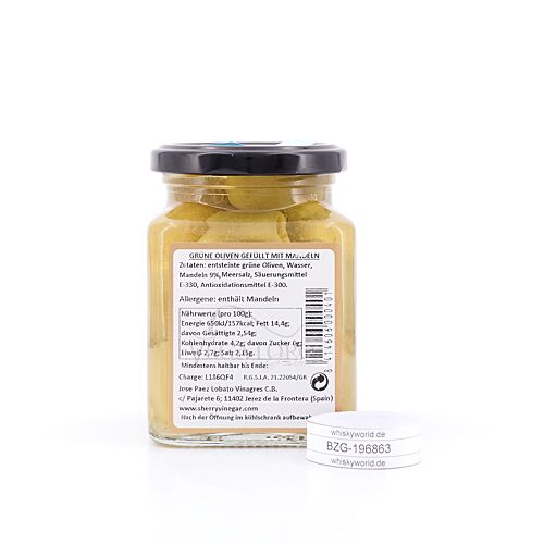 Capirete Gordal grüne Oliven mit Mandeln gefüllt 300 Gramm Produktbild