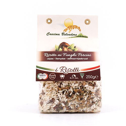 Cascina Belvedere Risotto mit Steinpilzen  250 Gramm Produktbild