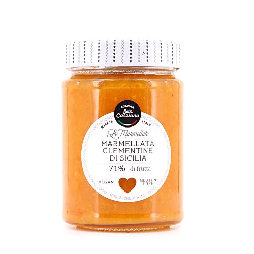 Cascina San Cassiano Marmellata Clementine Di Sicilia Sizil. Clementinen-Marmelade 71% Fruchtanteil 340 Gramm Produktbild