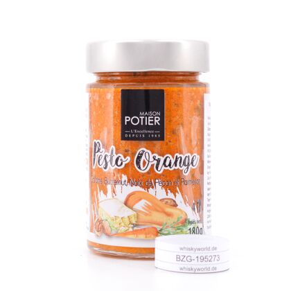 Christian Potier S.A. Pesto Orange Orange Pesto-Sauce aus Karotte mit Butternut, Parmesan & Pekannüsse 180 Gramm