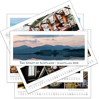 Heinz Fesl Panorama-Wandkalender 2018 The Spirit of Scotland 1 Stück