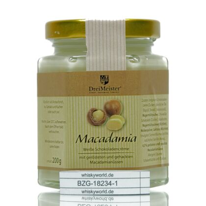 Drei Meister Crème de Chocolat blanc Macadamia (Auslaufartikel) 200 Gramm