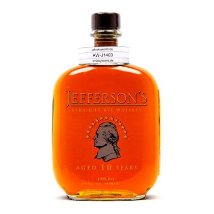 Jefferson's Straight Rye 10 Jahre 0,70 Liter/ 47.0% vol