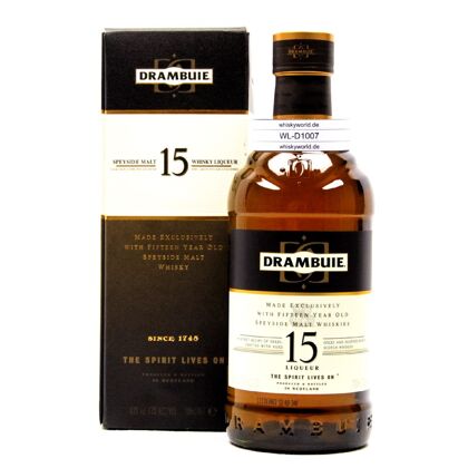 Drambuie 15 Jahre Whisky-Honig-Likör 0,70 Liter/ 43.0% vol