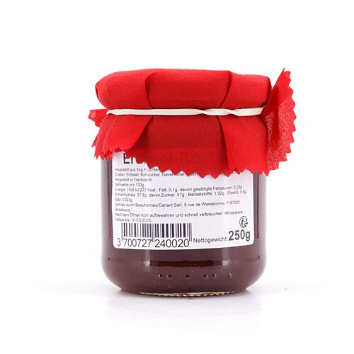 Confiture artisanale Fraise Erdbeer Konfitüre 250 Gramm Produktbild