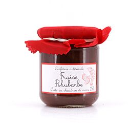 Confiture artisanale Fraise Rhubarbe Erdbeer-Rhabarber Konfitüre Produktbild