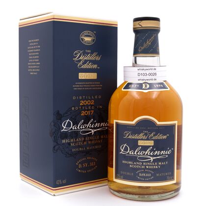 Dalwhinnie Distillers Edition Oloroso Cask finish Jahrgang 2002 0,70 Liter/ 43.0% vol