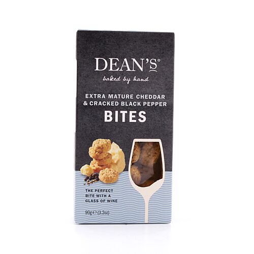 DEAN's Extra Mature Cheddar & Cracked Black Pepper Bites  90 Gramm Produktbild