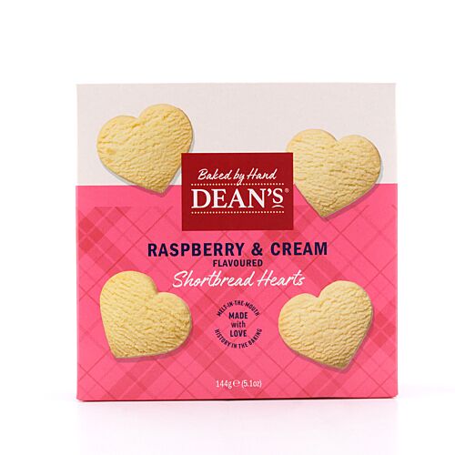 DEAN's Raspberry & Cream Shortbread Hearts  144 Gramm Produktbild