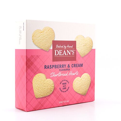 DEAN's Raspberry & Cream Shortbread Hearts  144 Gramm Produktbild