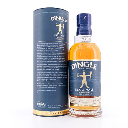 Dingle Single Malt Irish Whiskey Matured In Bourbon And Sherry Casks 0,70 Liter/ 46.3% vol Produktbild