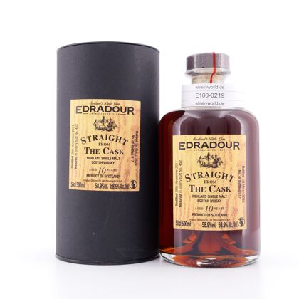 Edradour Straight from the Cask Collection Sherry 10 Jahre Jahrgang 2011 0,50 Liter/ 58.9% vol