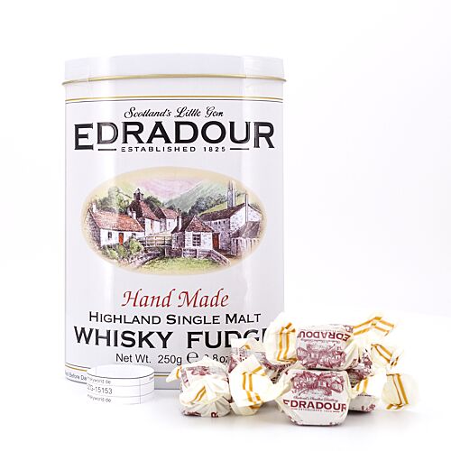 Edradour Whisky Fudge 25 Stück mit Edradour Whisky in Blechdose 250 Gramm/ 1.0% vol Produktbild