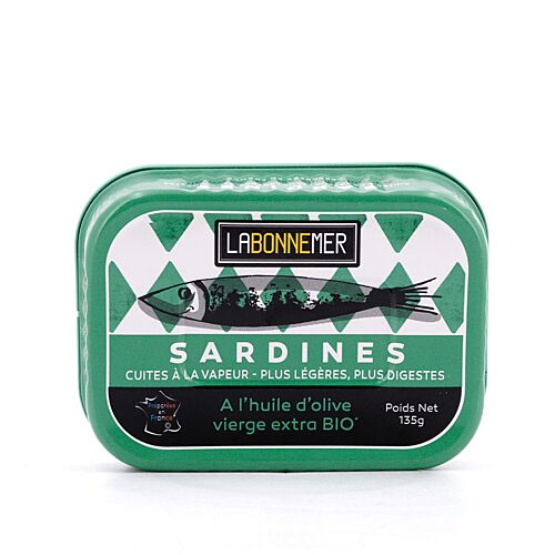 Ferrigno La Bonne Mer Sardinen mit Bio-Olivenöl 135g 95 Gramm Abtropfgewicht Produktbild