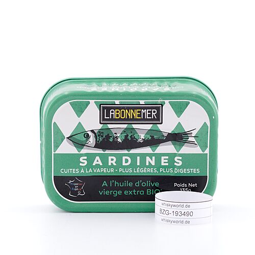 Ferrigno Sardinen mit Bio-Olivenöl   (La Bonne Mer)  135 Gramm Produktbild