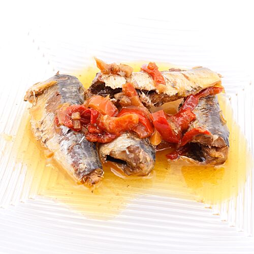 Ferrigno Sardinen mit Bio Paprika und Piment (La Bonne Mer)  135 Gramm Produktbild