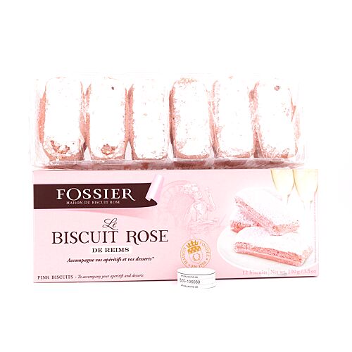 Fossier Le Biscuit Rose Rosa Süßgebäck aus Reims 100 Gramm Produktbild