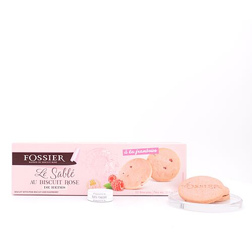 Fossier Le Sablé Au Biscuit Rose Rosa Buttersandgebäck mit Himbeer 110 Gramm Produktbild