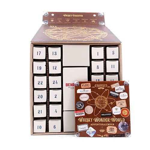 genuba Whisky Wonder World Adventskalender 2025 / 24 x 2cl 0,480 Liter/ 48.4% vol Produktbild