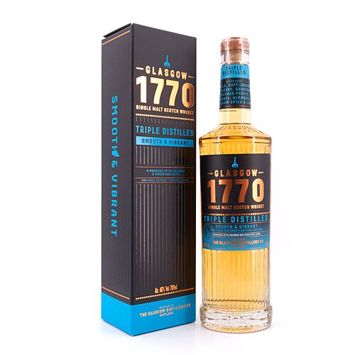 Glasgow Distillery 1770 Glasgow Single Malt Triple Distilled Smooth 0,70 Liter/ 46.0% vol Produktbild