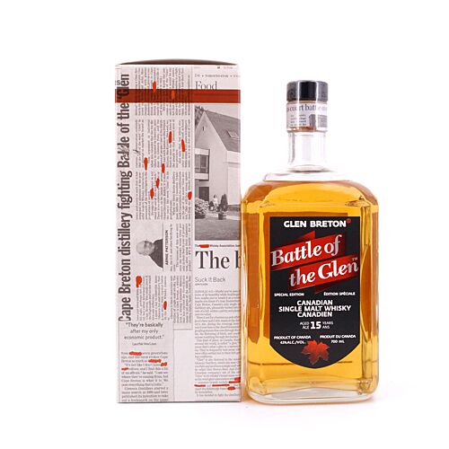 Glen Breton 15 Jahre Battle of the Glen Single Malt Whisky 0,70 Liter/ 43.0% vol Produktbild
