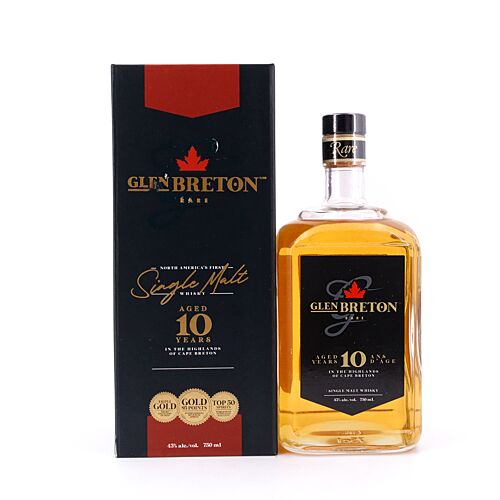 Glen Breton Rare 10 Jahre Single Malt Whisky  0,70 Liter/ 43.0% vol Produktbild