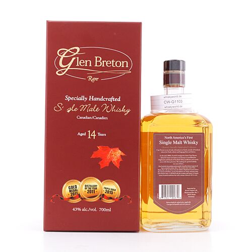 Glen Breton Rare 14 Jahre Single Malt Whisky  0,70 Liter/ 43.0% vol Produktbild