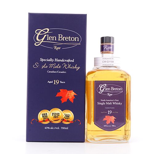 Glen Breton Rare 19 Jahre Single Malt Whisky  0,70 Liter/ 43.0% vol Produktbild
