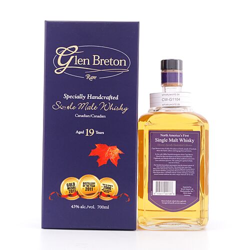 Glen Breton Rare 19 Jahre Single Malt Whisky  0,70 Liter/ 43.0% vol Produktbild