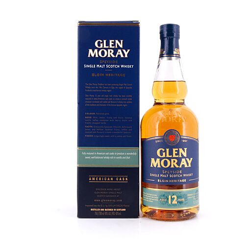 Glen Moray 12 Jahre  0,70 Liter/ 40.0% vol Produktbild