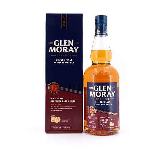Glen Moray Cabernet Cask Finish  0,70 Liter/ 40.0% vol Produktbild
