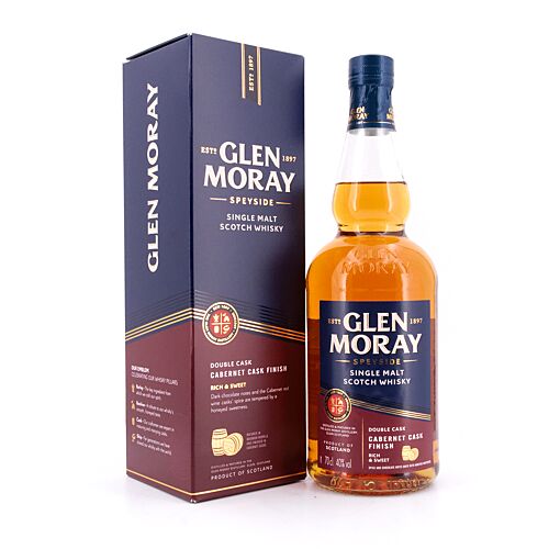 Glen Moray Cabernet Cask Finish  0,70 Liter/ 40.0% vol Produktbild