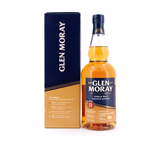 Glen Moray Elgin Classic Chardonnay Cask Finish  0,70 Liter/ 40.0% vol Produktbild