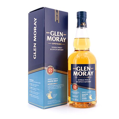 Glen Moray Smoky Classic Peated  0,70 Liter/ 40.0% vol Produktbild