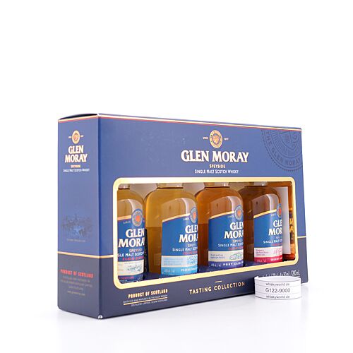 Glen Moray Tasting Set Elgin Classic, Peated Malt, Port Cask Finish, Sherry Cask Finish je 0,05l 0,20 Liter/ 40.0% vol Produktbild