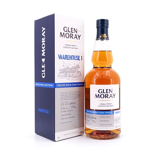 Glen Moray Warehouse 1 2012 Peated Cask Finish  0,70 Liter/ 59.8% vol Produktbild