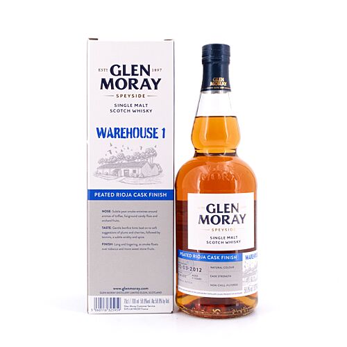 Glen Moray Warehouse 1 2012 Peated Cask Finish  0,70 Liter/ 59.8% vol Produktbild