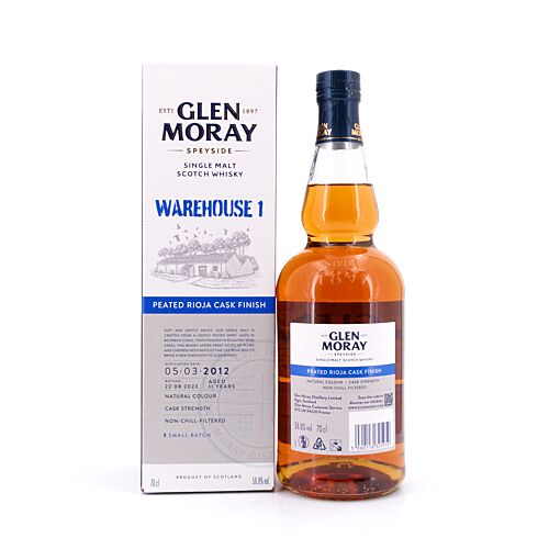 Glen Moray Warehouse 1 2012 Peated Cask Finish  0,70 Liter/ 59.8% vol Produktbild