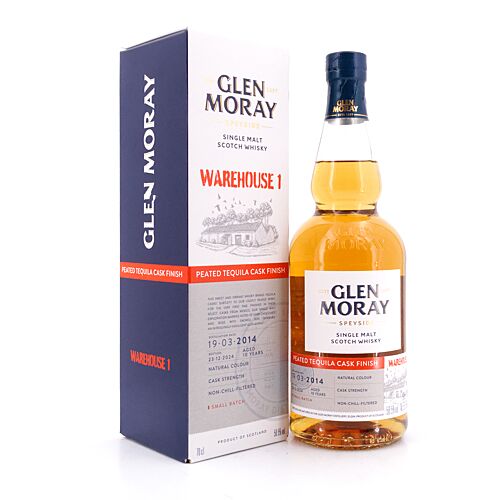 Glen Moray Warehouse 1 2014 Peated Tequila Cask Finish Cask Strength 0,70 Liter/ 58.5% vol Produktbild