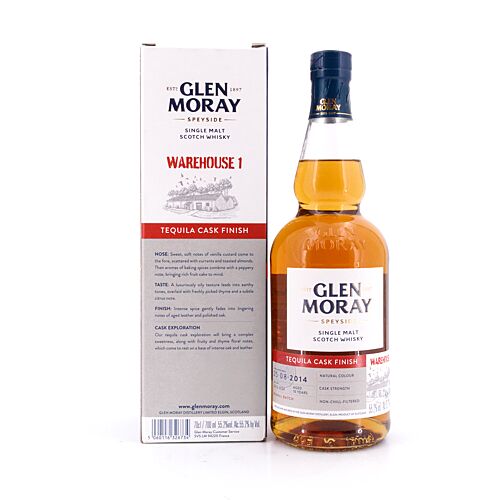 Glen Moray Warehouse 1 2014 Tequila Cask Finish Cask Strength 0,70 Liter/ 55.2% vol Produktbild