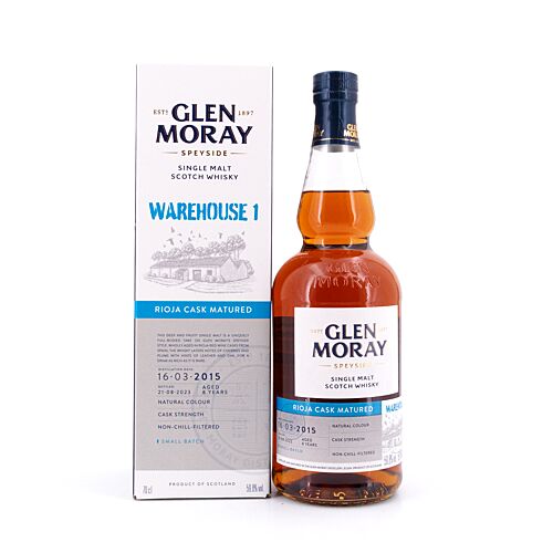 Glen Moray Warehouse 1 2015 Rioja Cask Matured  0,70 Liter/ 59.8% vol Produktbild