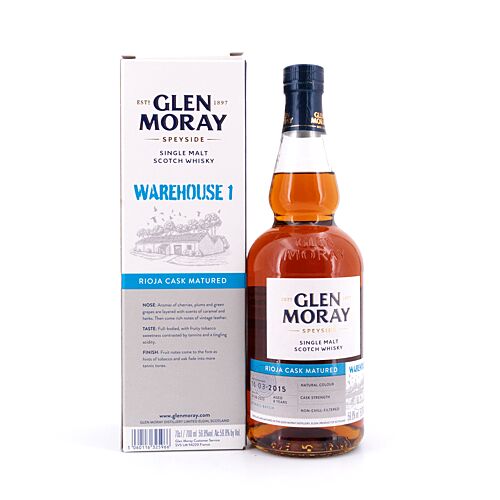 Glen Moray Warehouse 1 2015 Rioja Cask Matured  0,70 Liter/ 59.8% vol Produktbild