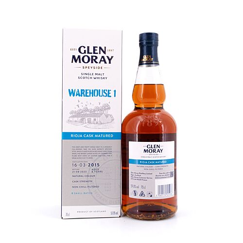 Glen Moray Warehouse 1 2015 Rioja Cask Matured  0,70 Liter/ 59.8% vol Produktbild