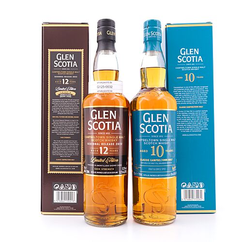 Glen Scotia Seasonal Set Seasonal Release 2022 · 53,3% Vol. & 10 Jahre 40% Vol. 1,40 Liter/ 46.7% vol Produktbild