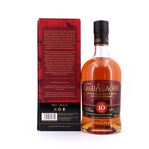 GlenAllachie 10 Jahre Ruby Port Wood Finish Germany Exclusive 0,70 Liter/ 48.0% vol Produktbild