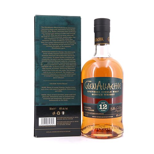 GlenAllachie 12 Jahre Moscatel Wood Finish  0,70 Liter/ 48.0% vol Produktbild