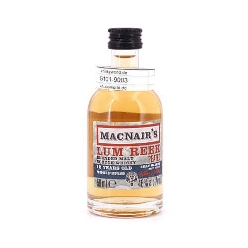 GlenAllachie MacNair`s Lum Reek Blended Malt 12 Jahre Peated Miniatur 0,050 Liter/ 46.0% vol Produktbild