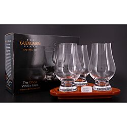 Glencairn Tasting-Set 1 lackiertes Holztablett mit 3 Stück Glencarin-Nosing-Glas Produktbild