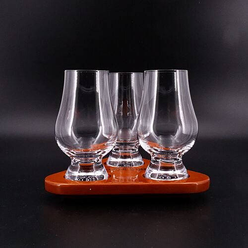 Glencairn Tasting-Set 1 lackiertes Holztablett mit 3 Stück Glencarin-Nosing-Glas 1 Stück Produktbild