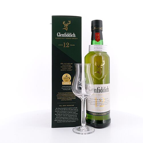 Glenfiddich 12 Jahre Our Original Twelve mit Nosingglas 0,70 Liter/ 40.0% vol Produktbild